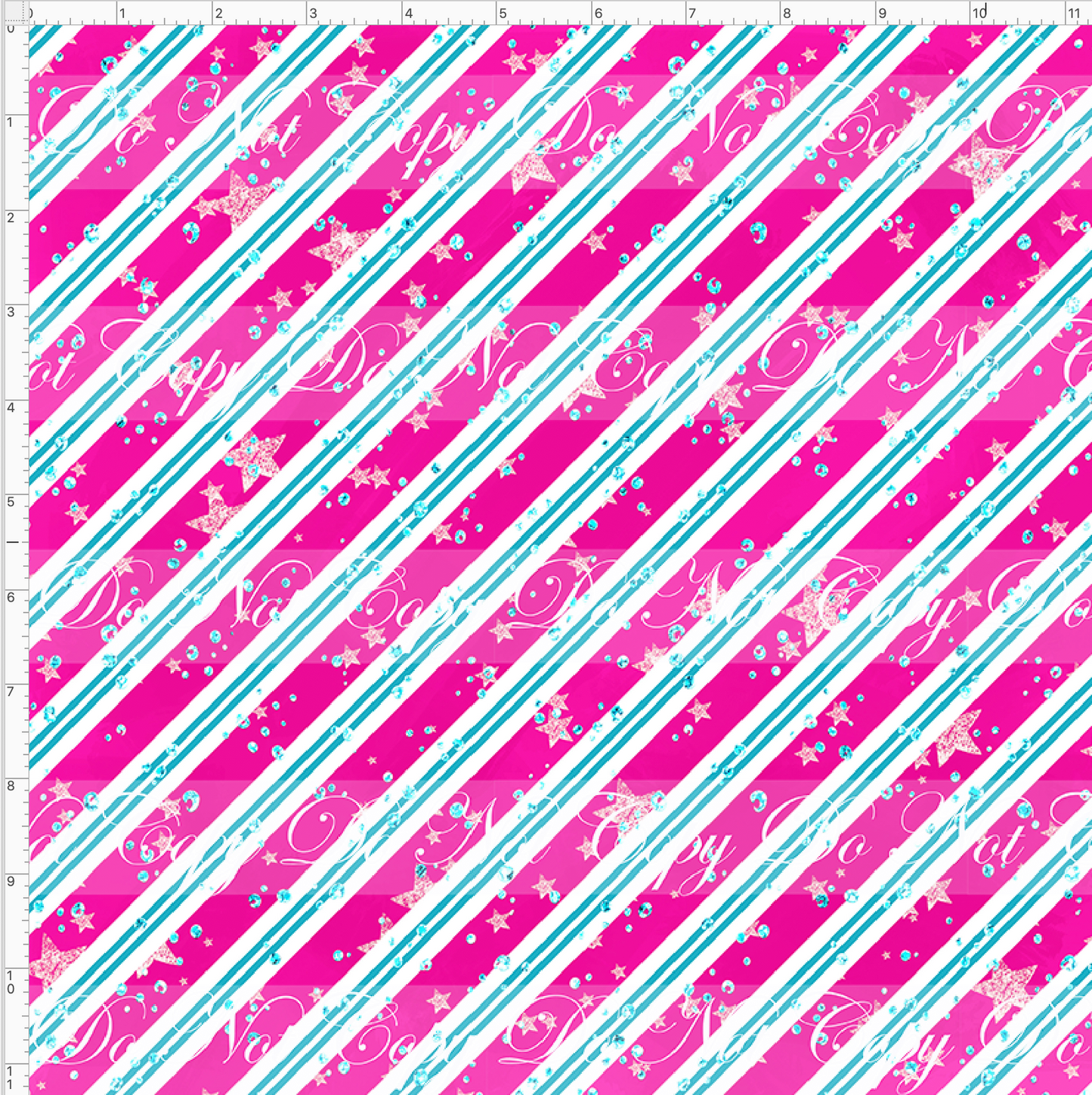 Red nosed reindeer - diagonal pink and blue stripe