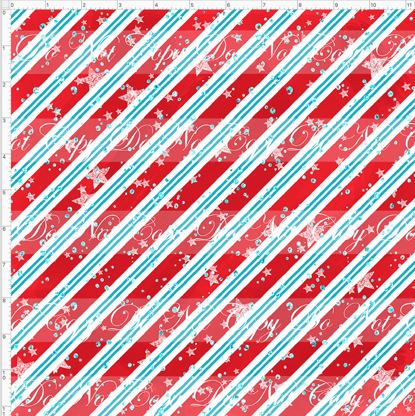 Red nosed reindeer - diagonal red and blue stripe