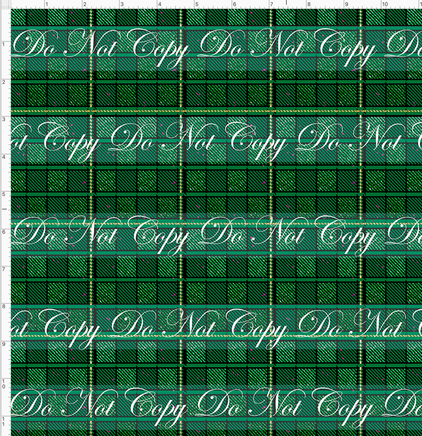 Red nosed reindeer - green plaid (regular scale)