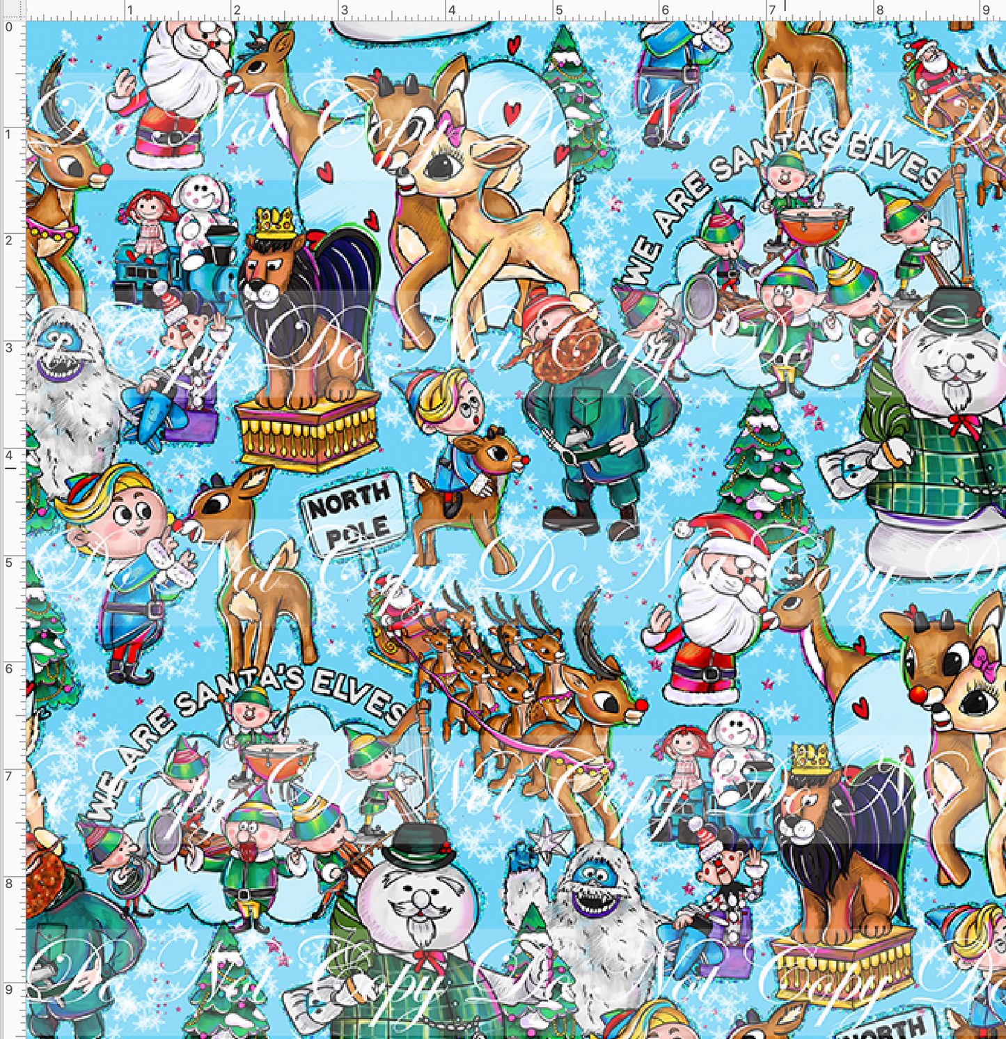 Red nosed reindeer - main - blue - regular scale