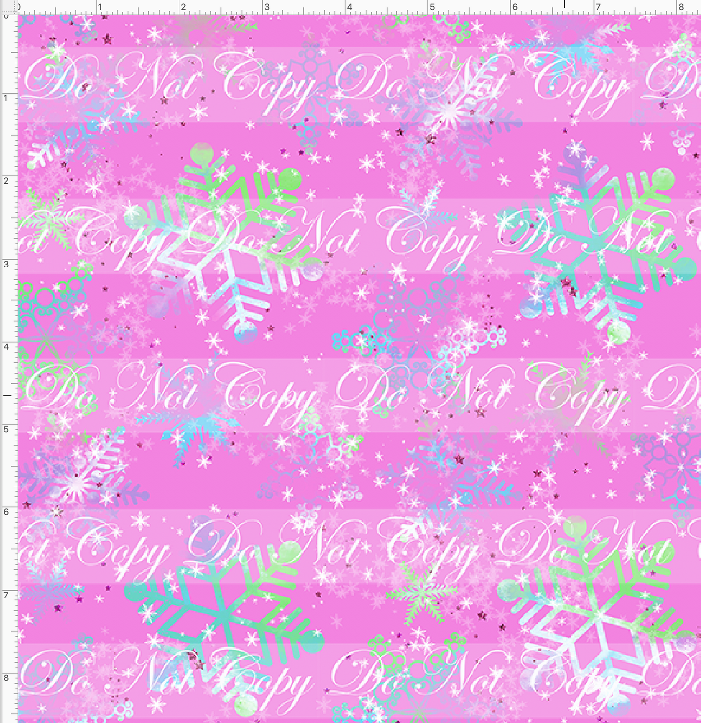Red nosed reindeer - snowflakes - pink