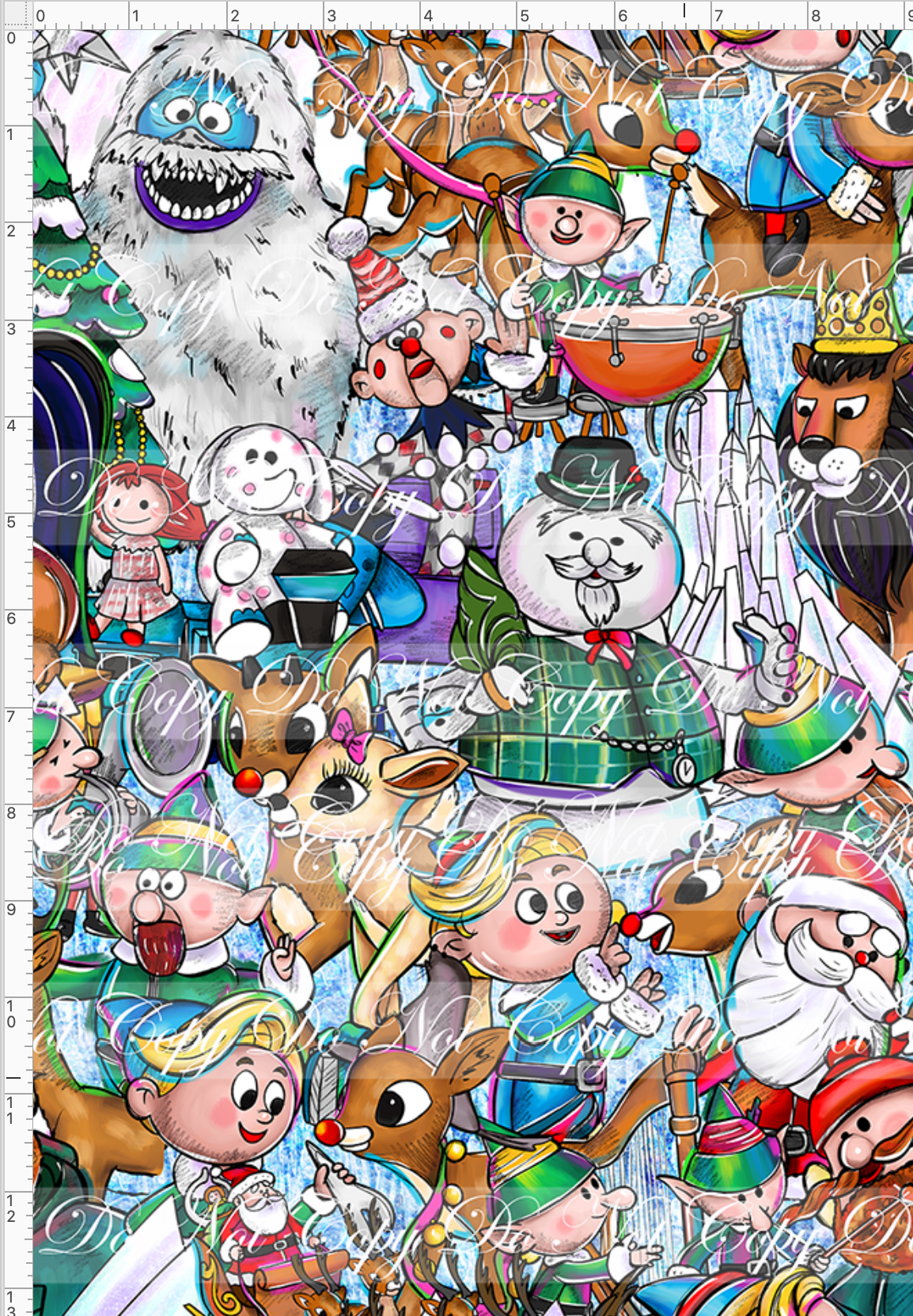 Red nosed reindeer - stacked - large scale