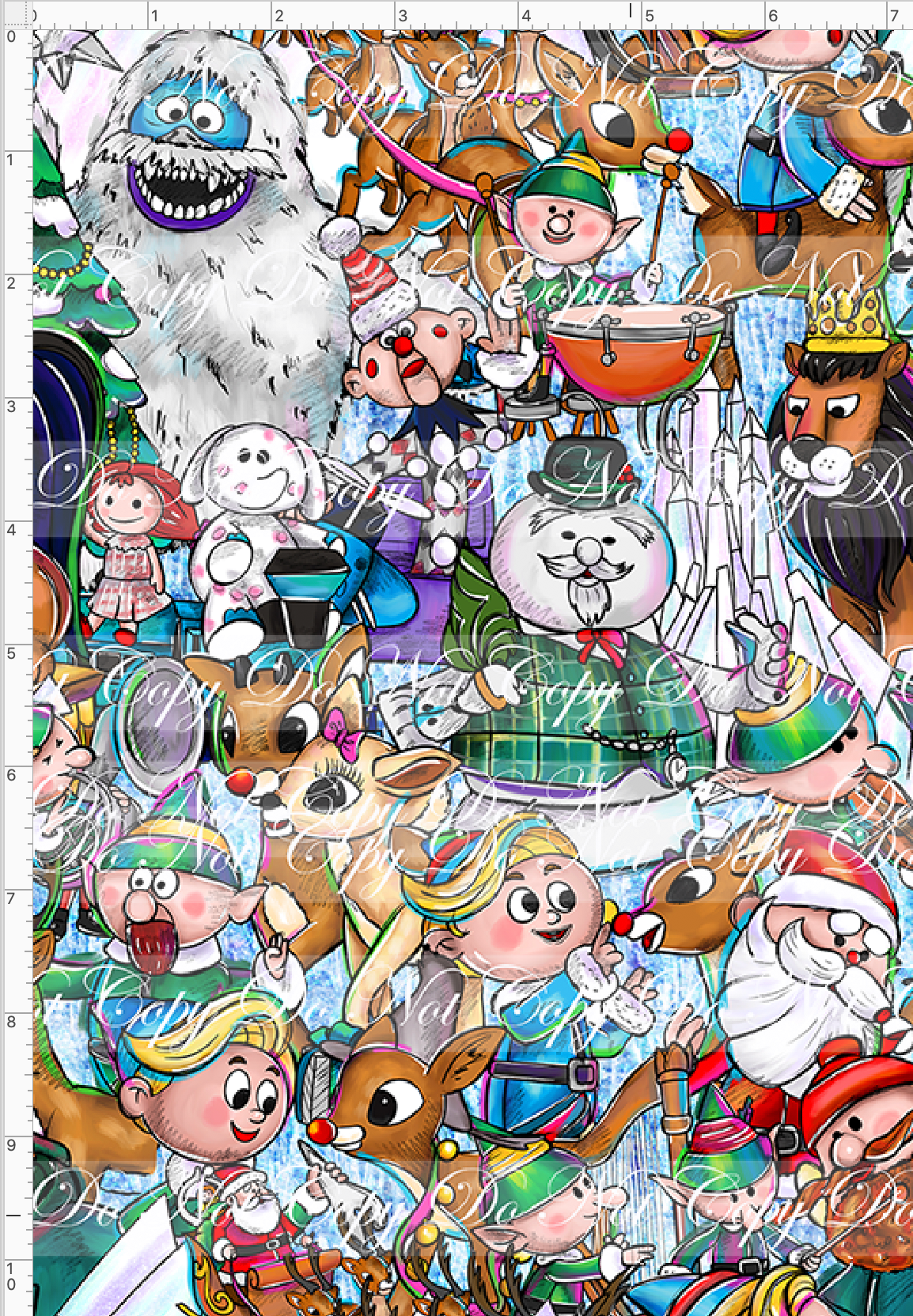 Red nosed reindeer - stacked - regular scale