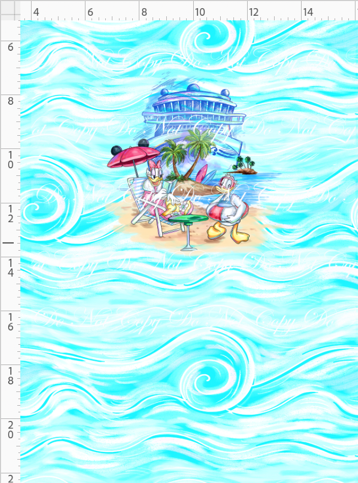 Set Sail - Panel - ducks - blue - child