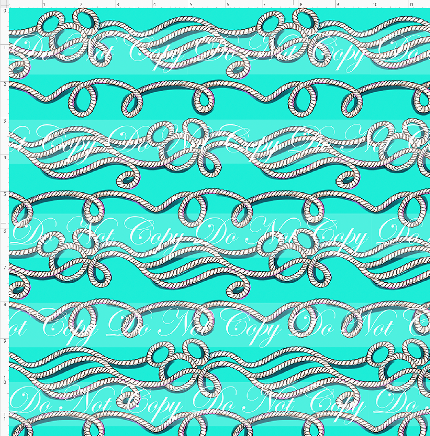 Set Sail - Ropes - Aqua - regular scale