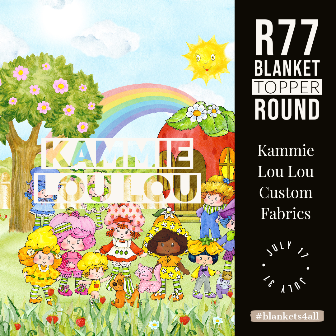Strawberry Patch Kids - Full Size Blanket Panel 58W x 72H