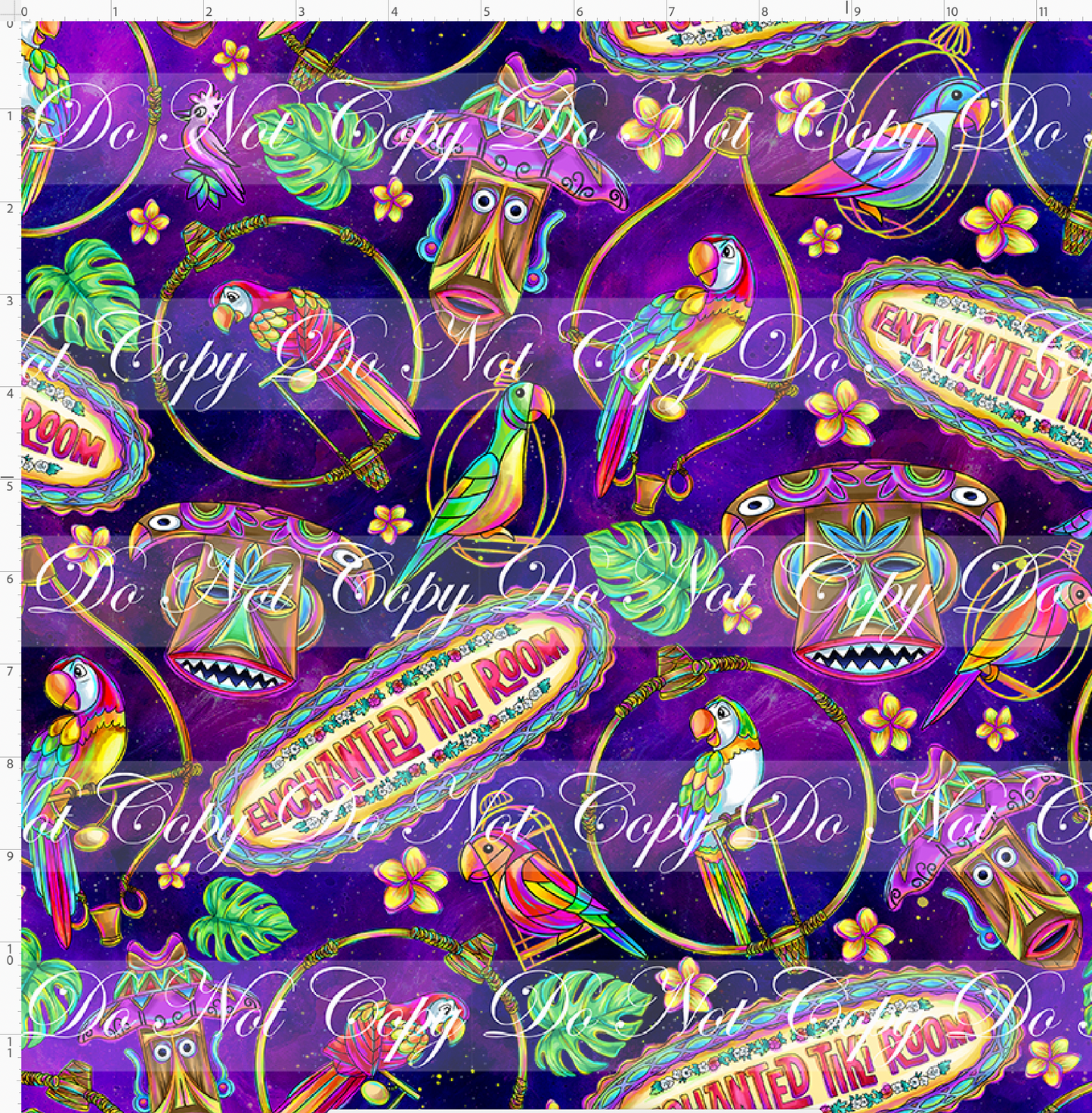 Tiki Birds - elements - Regular Scale - Purple