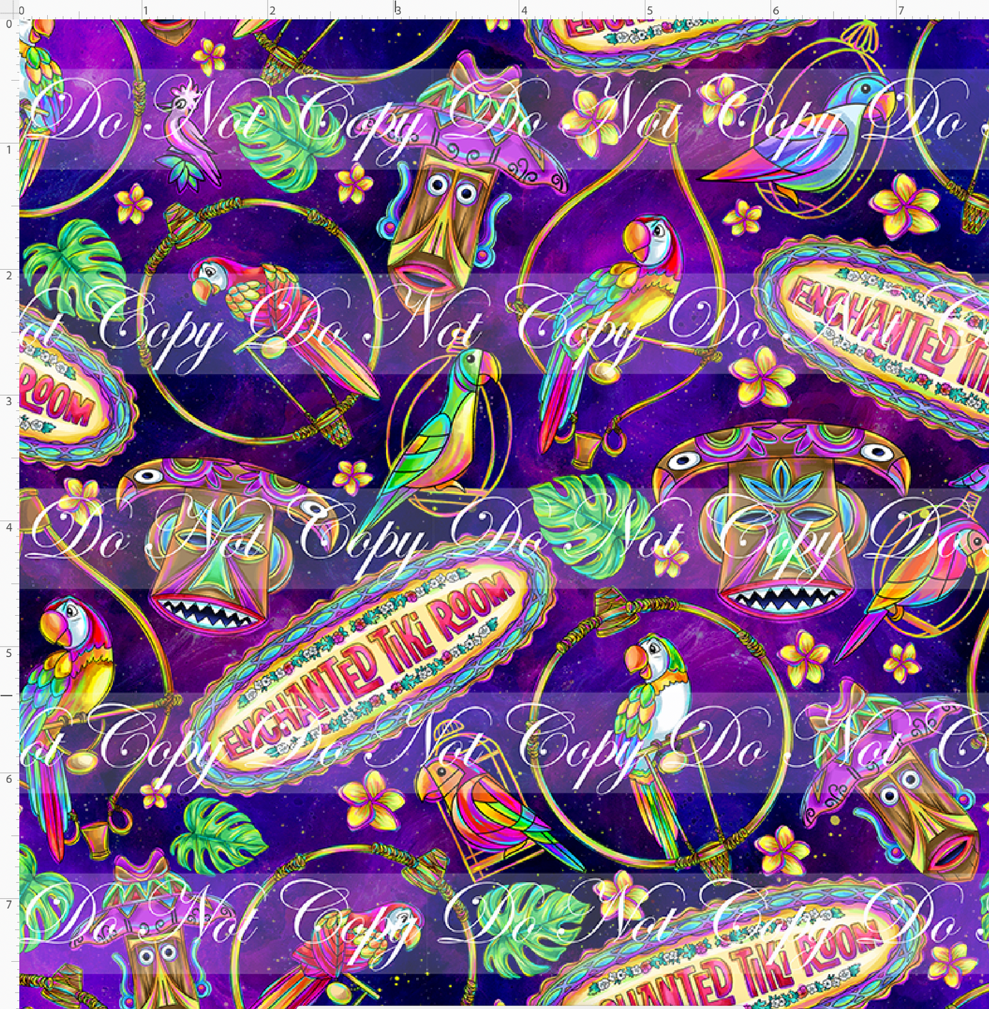 Tiki Birds - elements - small Scale - Purple