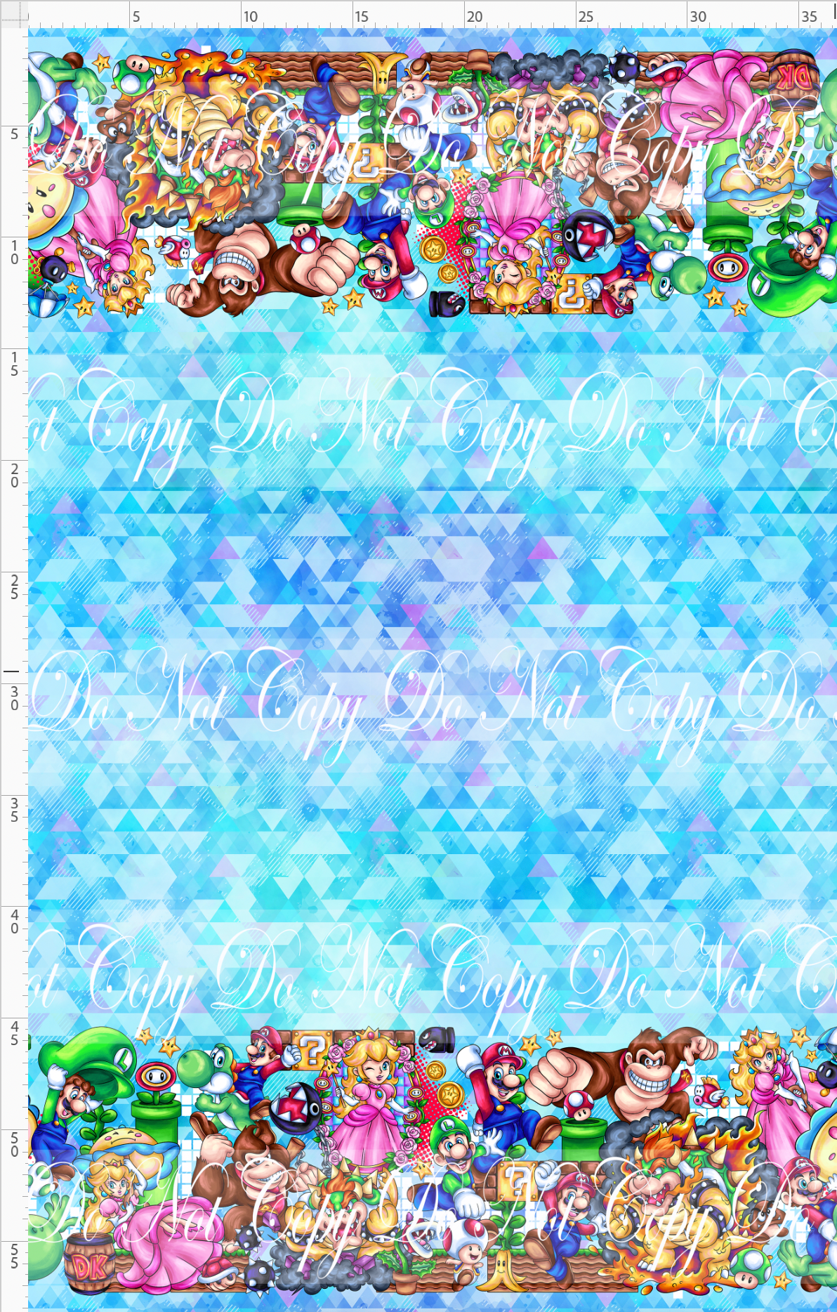 Warp Zone Wonders - double border - light blue