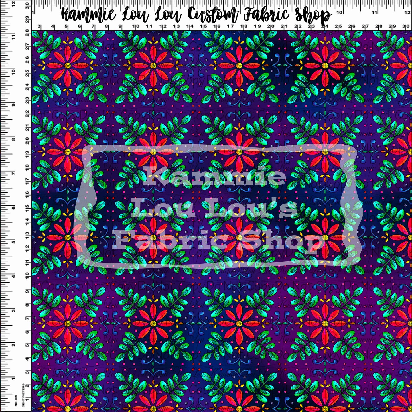 A Family's Story - Pattern - Blue