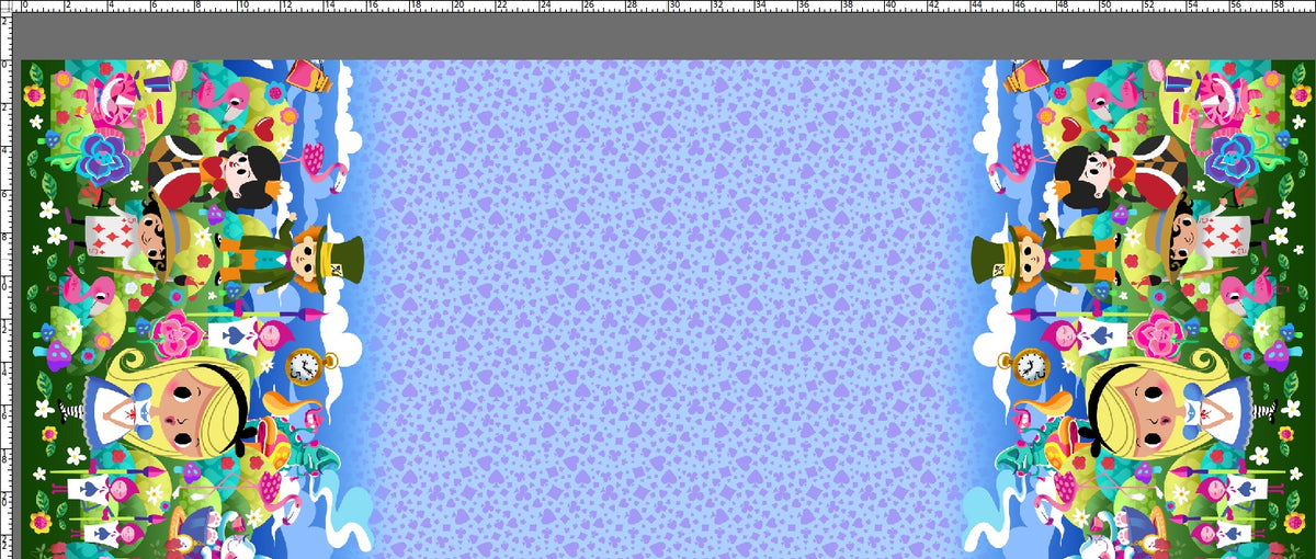 Wonderland - Double Border - Purple
