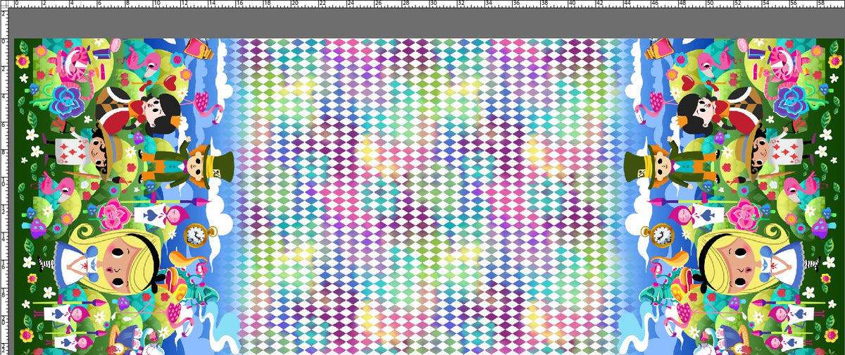Wonderland - Double Border - Rainbow Diamond