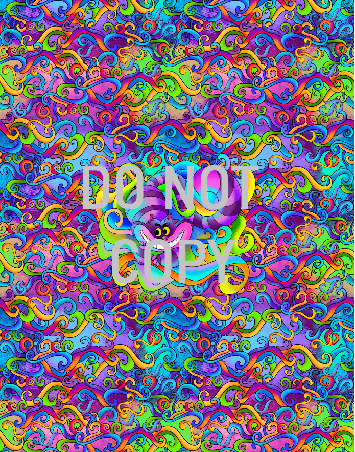 R115 Psychedelic Tea Party - Panel - Kid - Crazy Cat