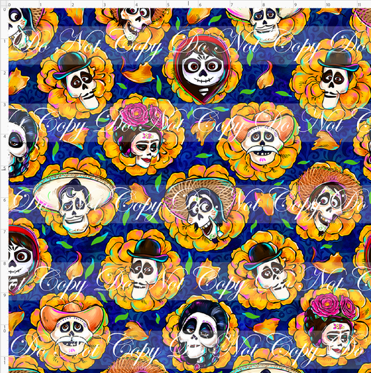 ALways Remembered - Flower faces - Navy - regular scale