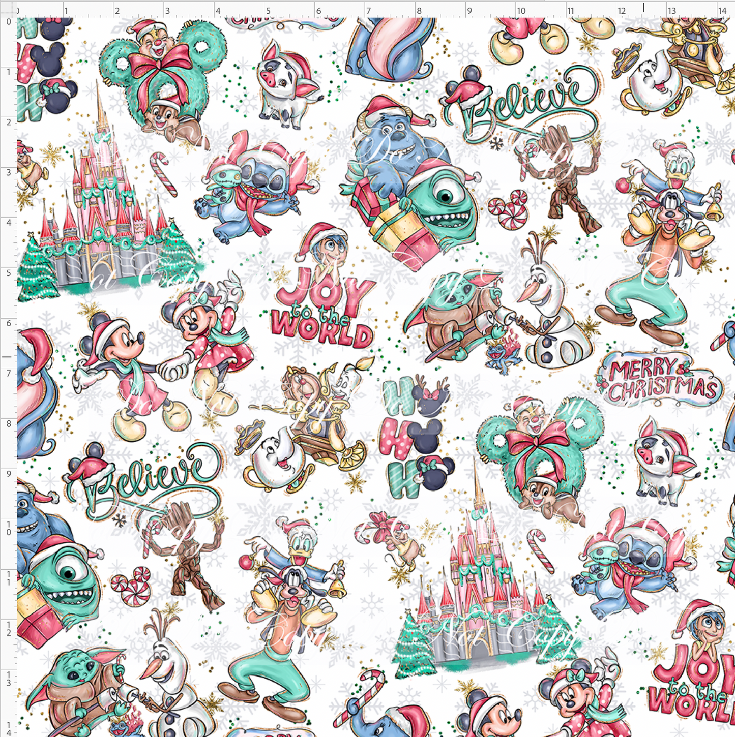 Advent Christmas Collection - Tossed - grey snowflake - regular scale