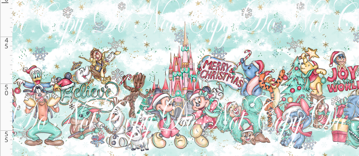 Advent Christmas Collection - double border - blue