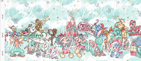 Advent Christmas Collection - double border - blue