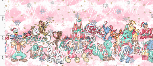 Advent Christmas Collection - double border - pink