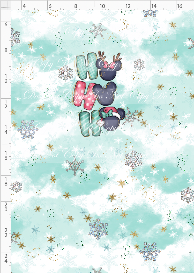 Advent Christmas Collection - panel - blue - hoho - child