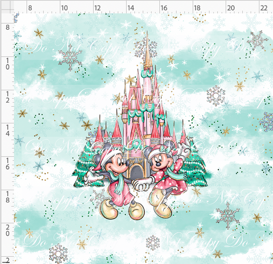 Advent Christmas Collection - panel - blue - mouse - adult
