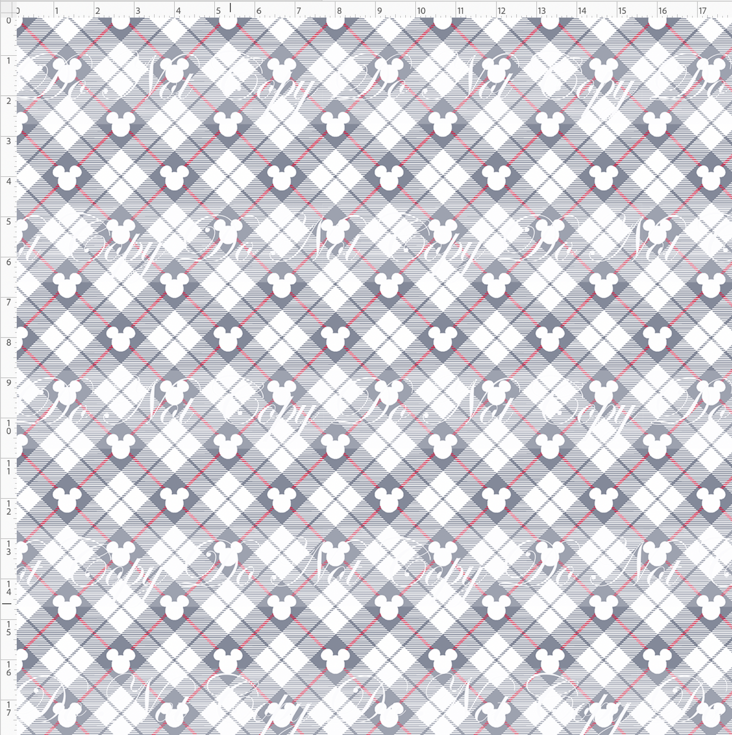 Advent Christmas Collection - plaid - regular scale