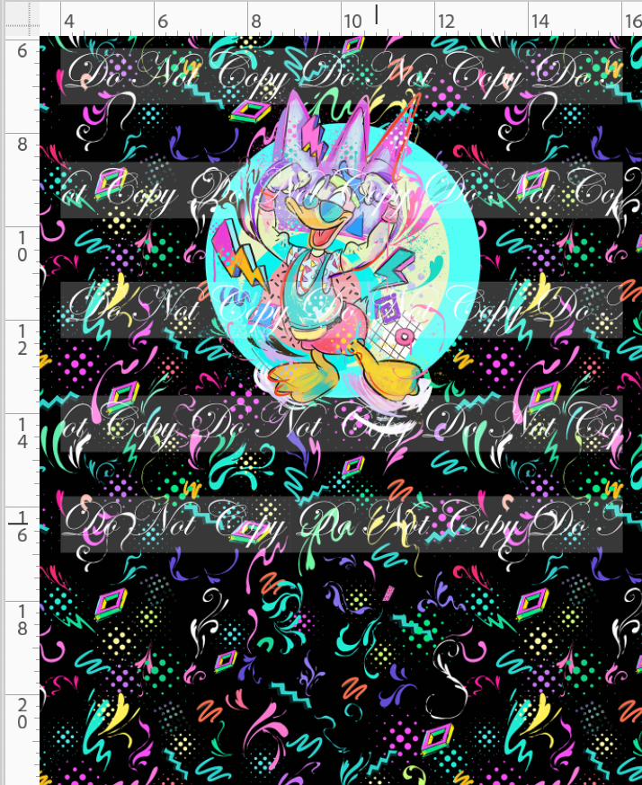 Artistic 80s-Panel-Black-Boy Duck-child