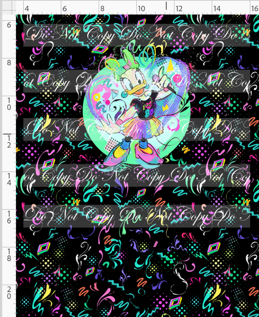 Artistic 80s-Panel-Black-Girl Duck-child