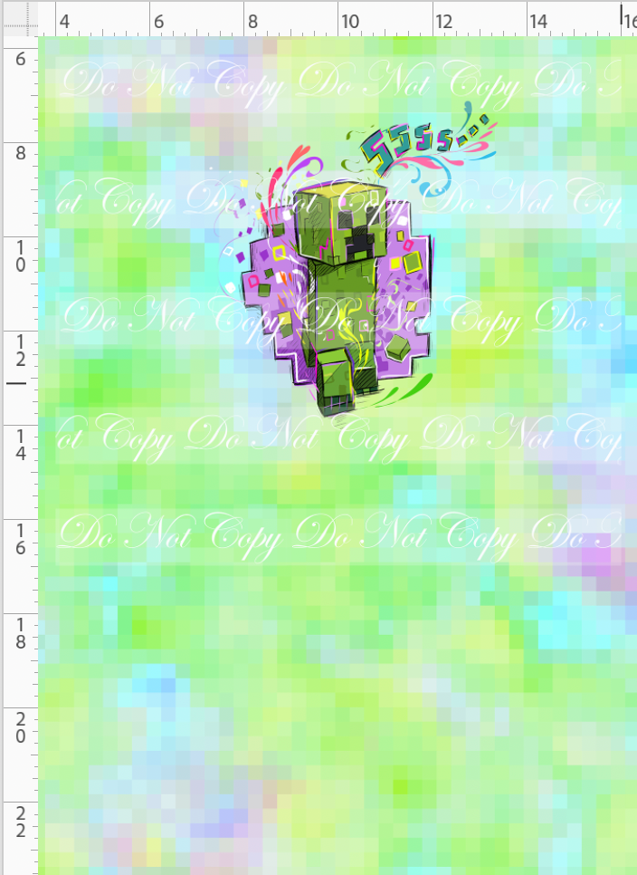 Artistic Miners - Panel - Green Blue - Creeper - child