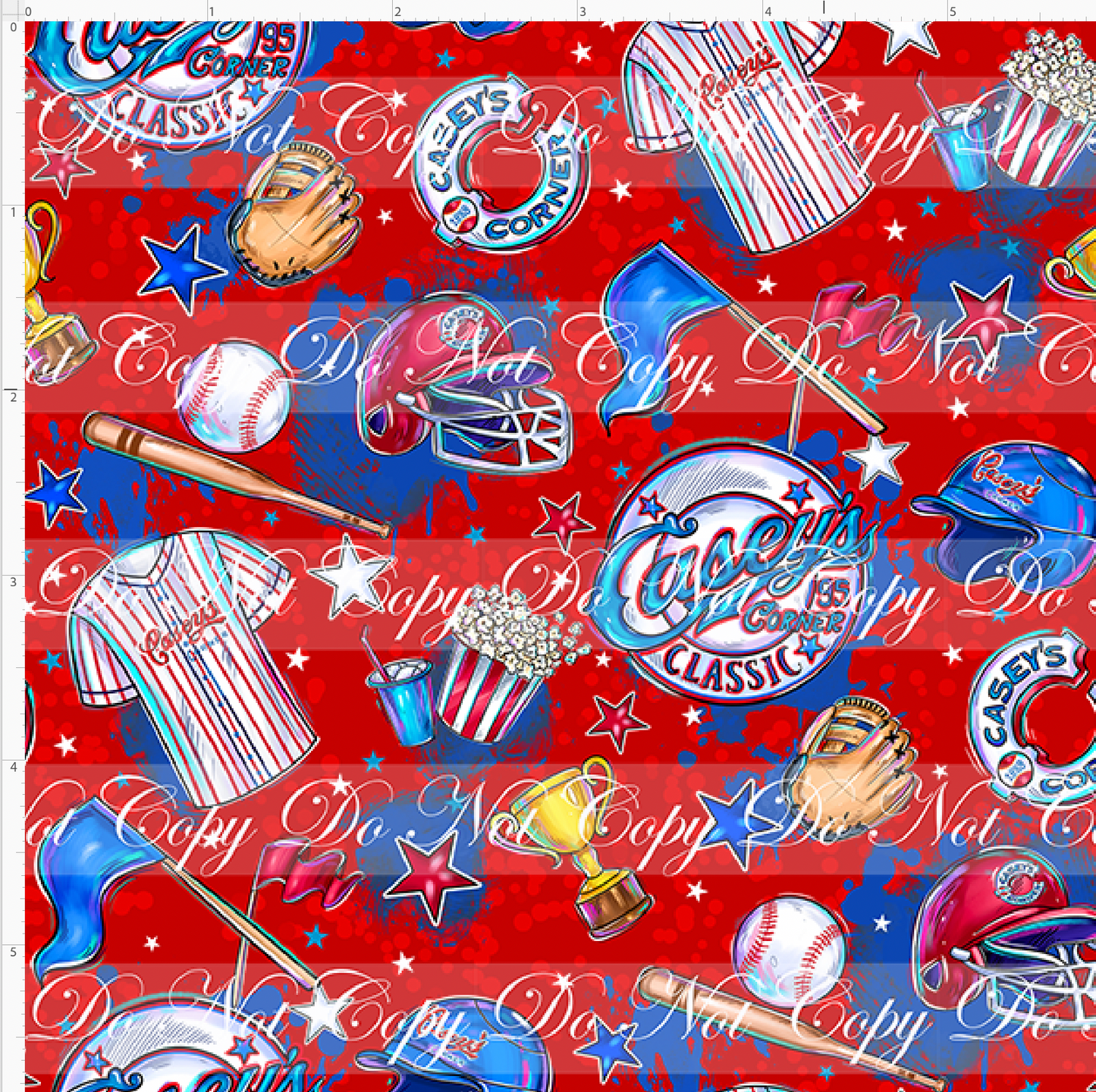 Baseball Dream Team - elements - red - mini scale