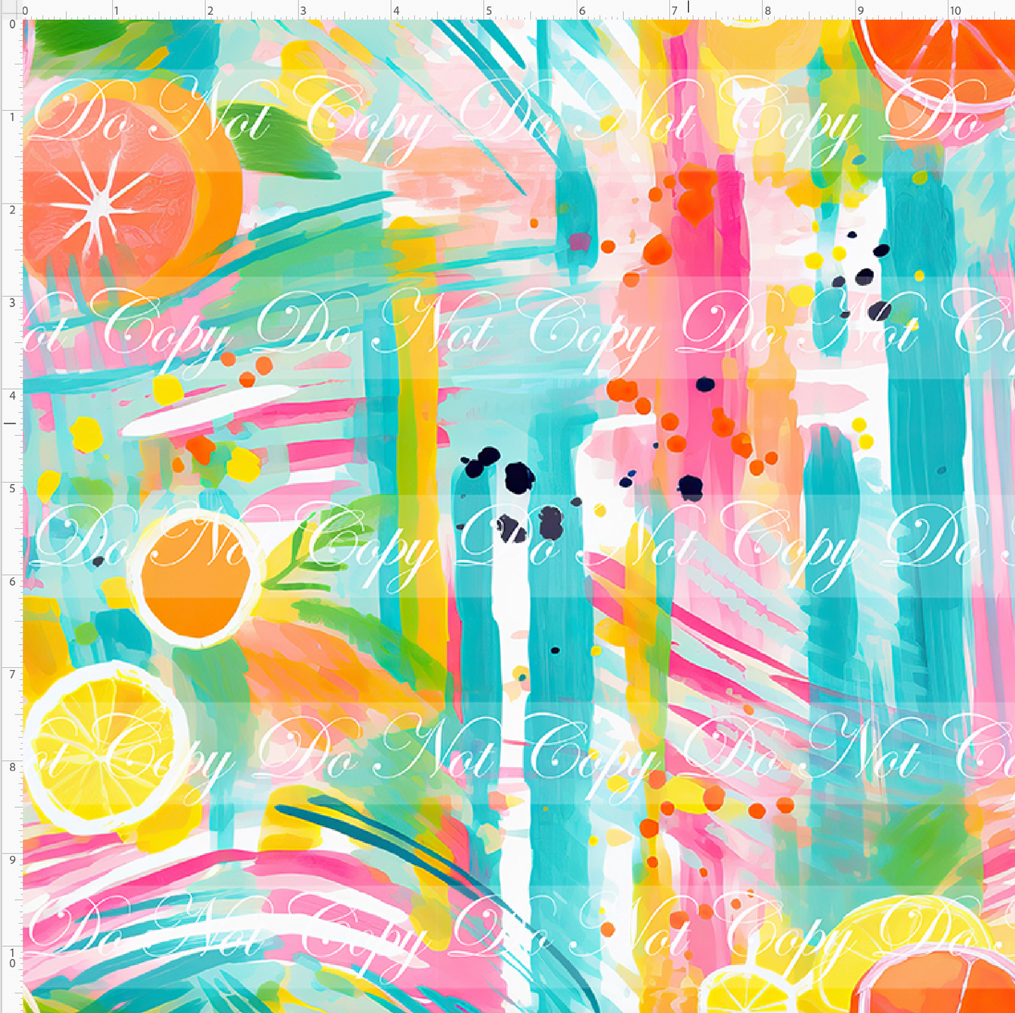 Bold Florals - Neon - Citrus - REGULAR SCALE