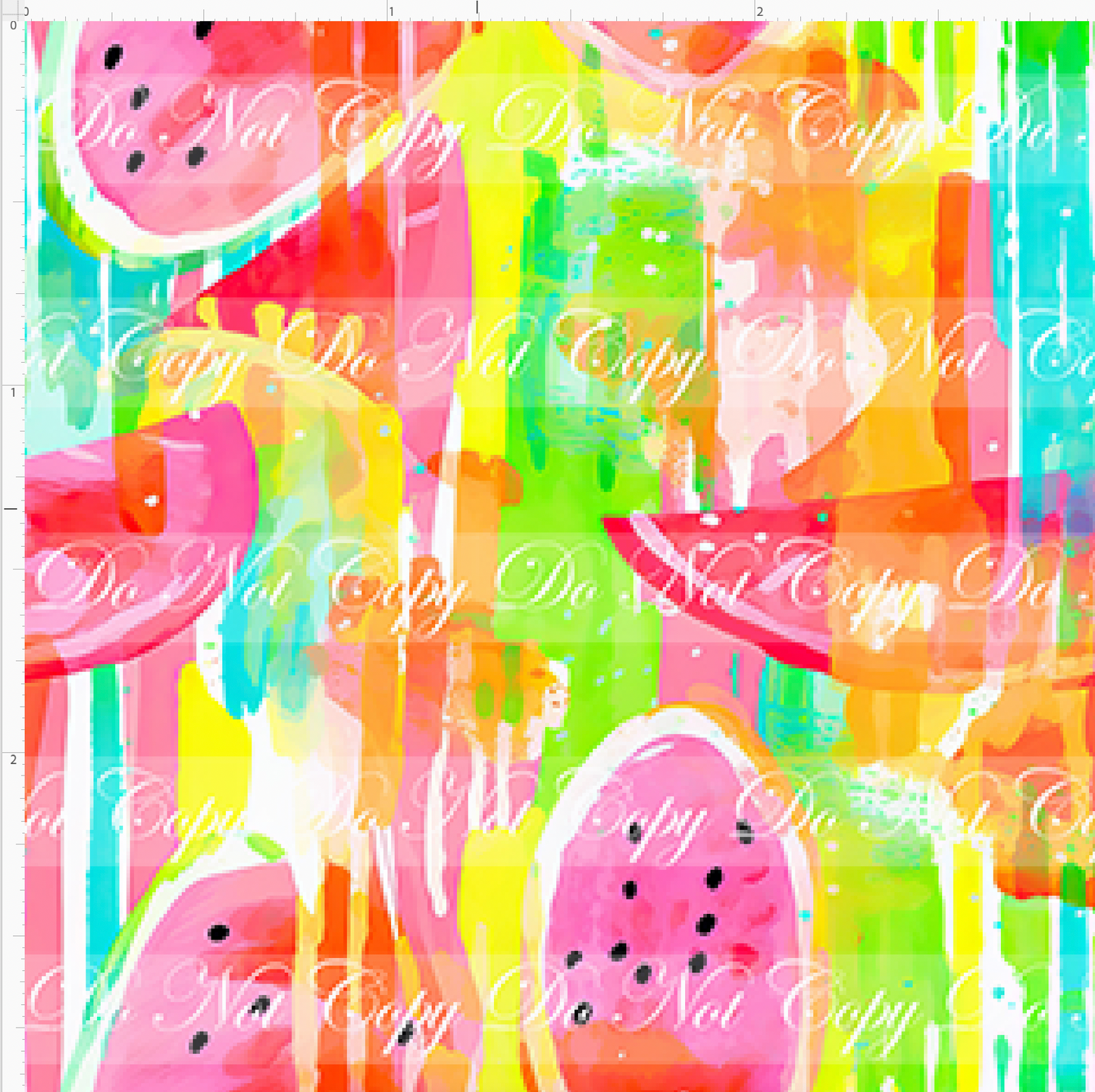 Bold Florals - Neon - Watermelons - SMALL SCALE
