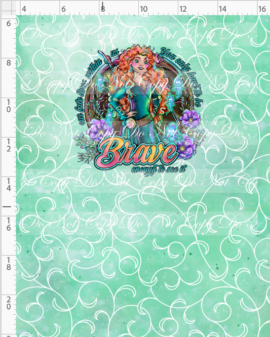 Brave at Heart - panel - sea foam - words - CHILD