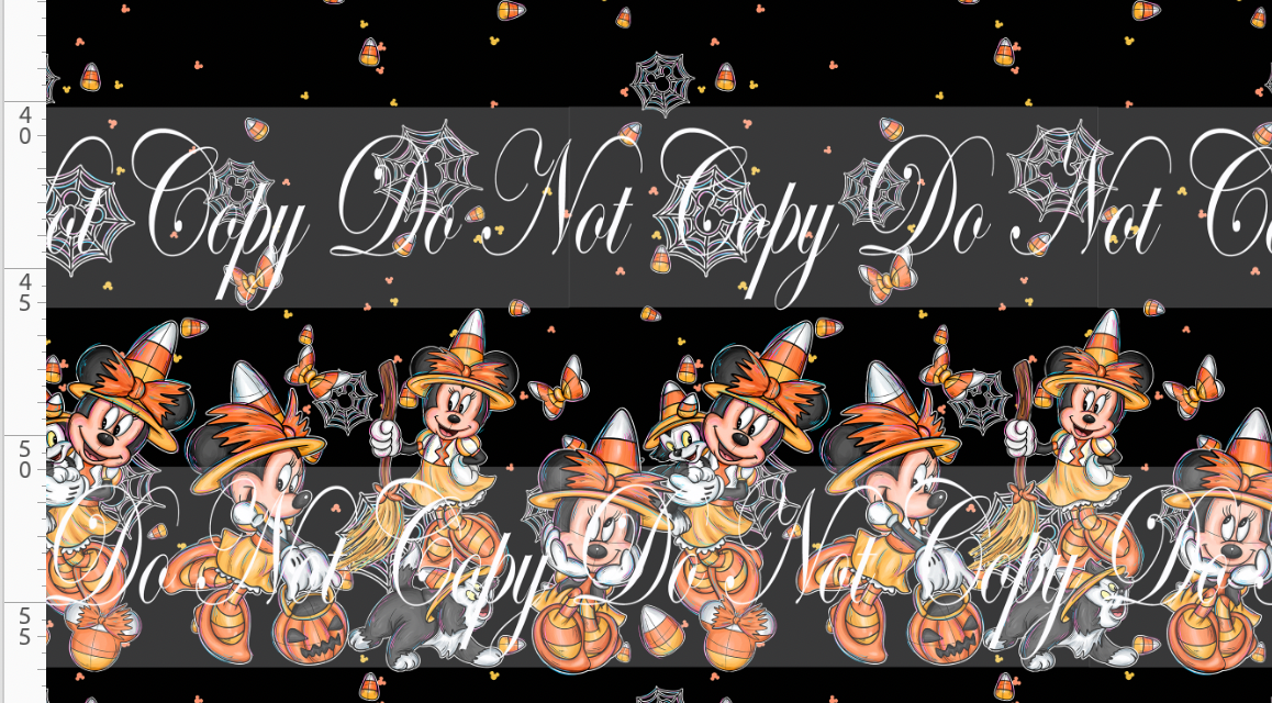 Candy Corn Mouse-double border-Black