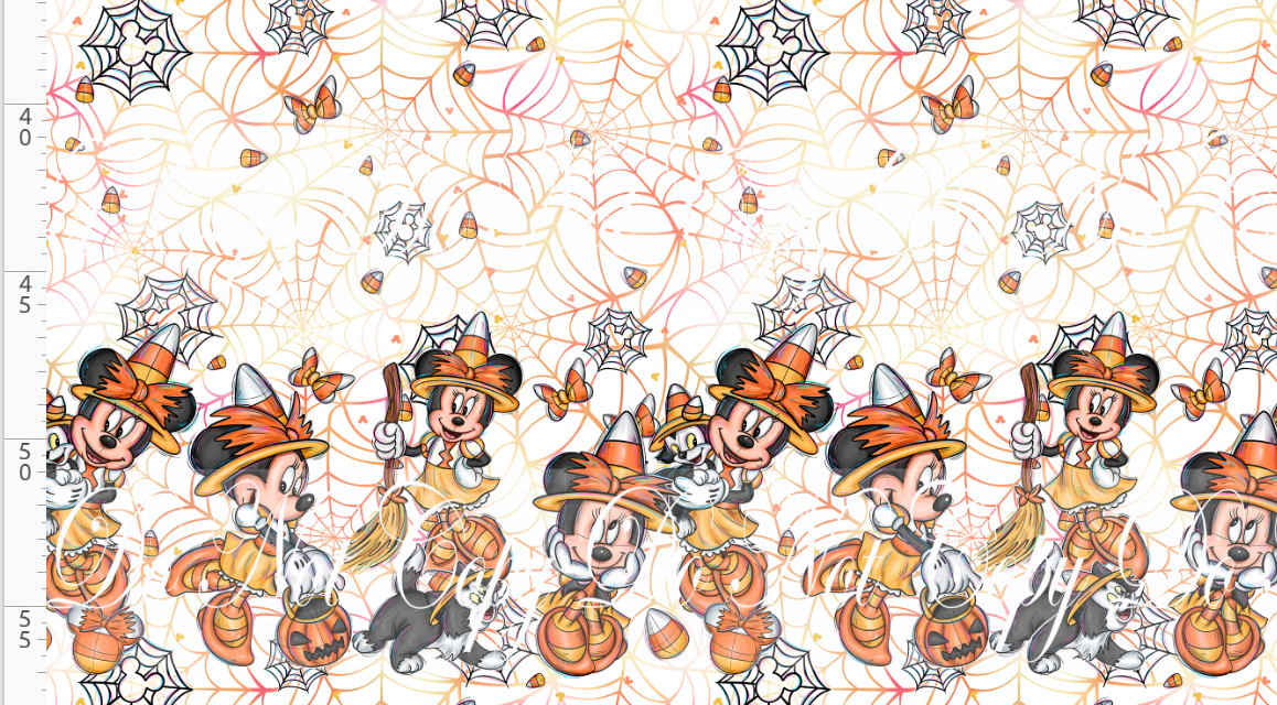 Candy Corn Mouse-double border-light