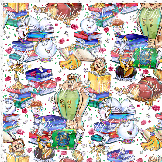 Castle of Roses - Books Toss - Regular Scale - White