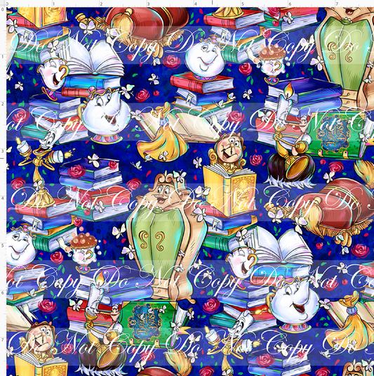 Castle of Roses - Books Toss - Small Scale - Blue