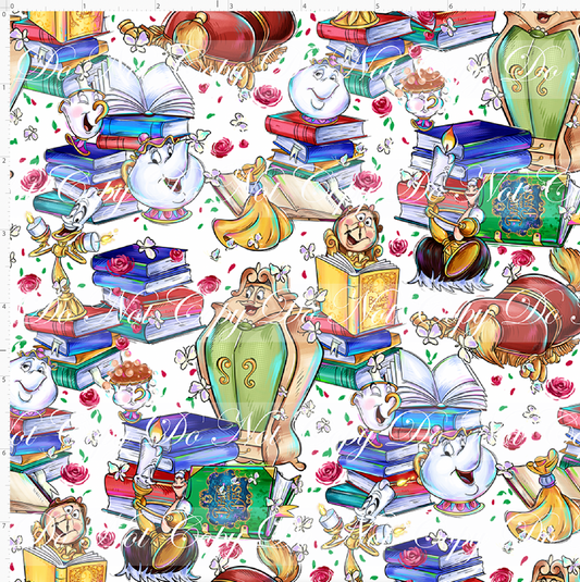 Castle of Roses - Books Toss - Small Scale - White