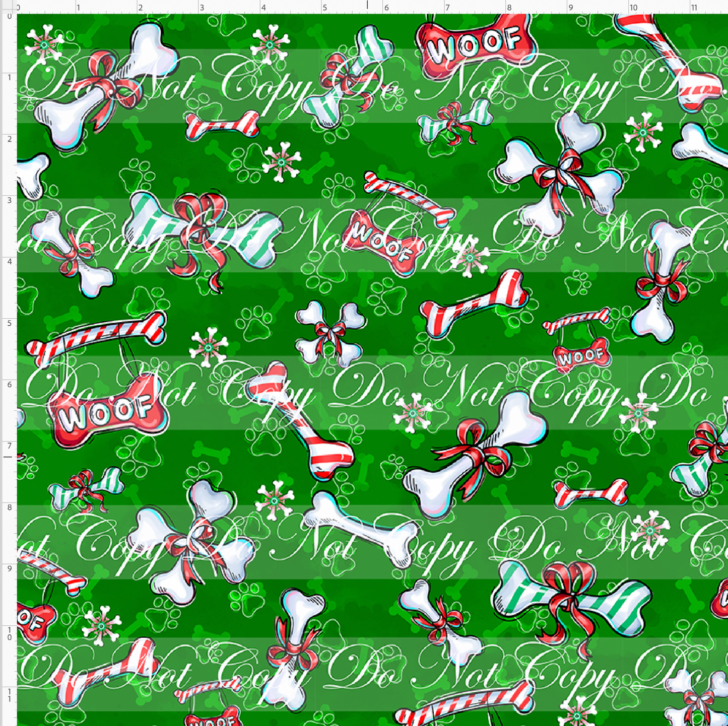 Christmas Dogs - Bones - Regular Scale