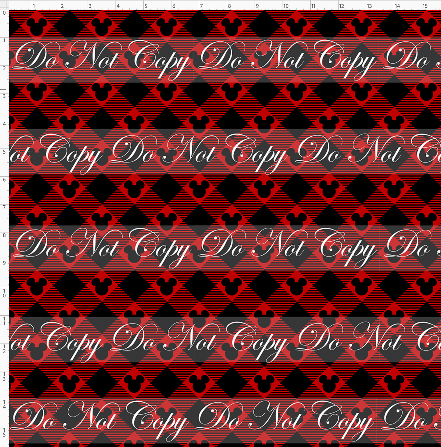 Christmas Mouse Classic - Bias Buffalo Plaid - red - regular scale