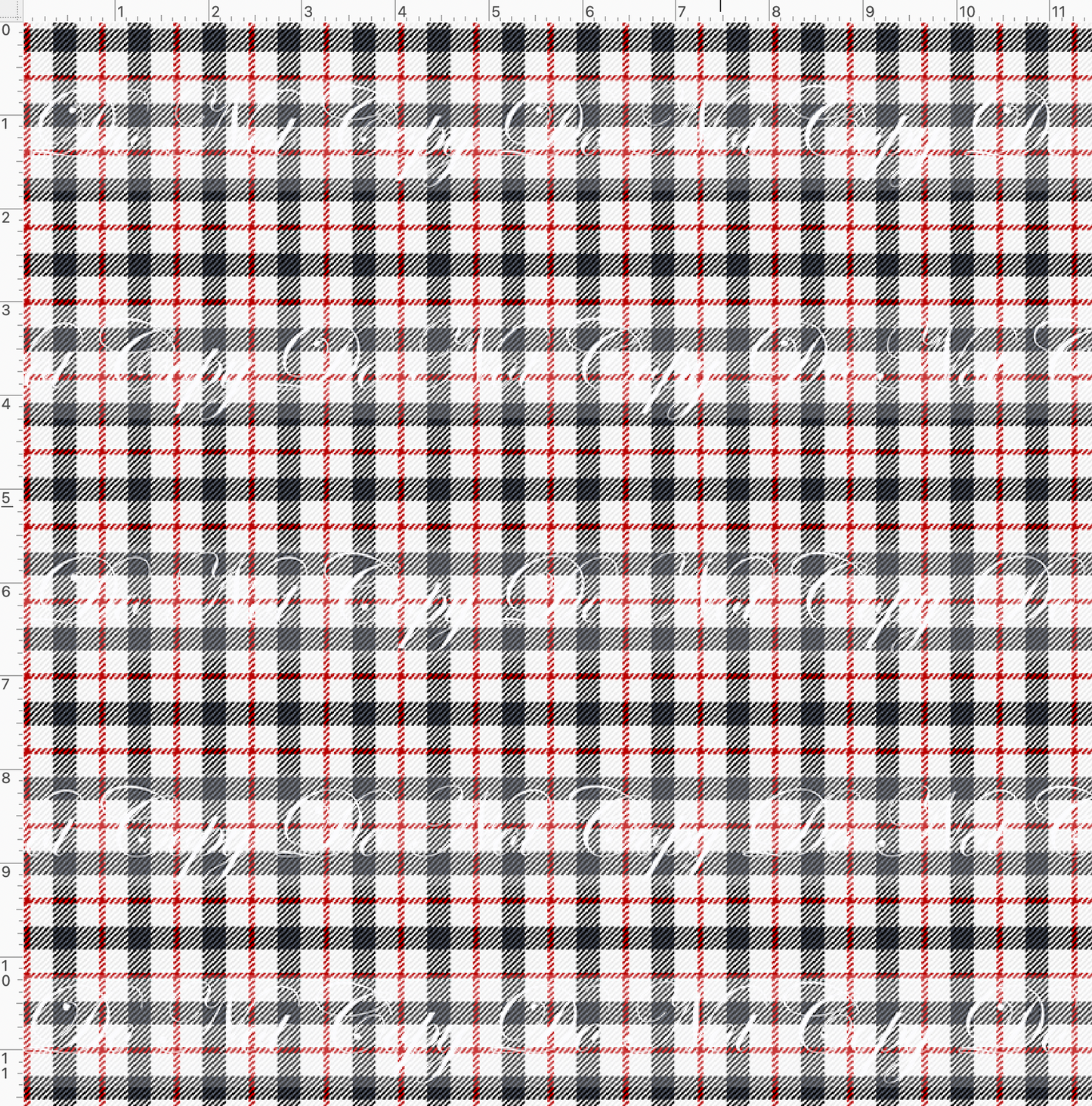 Christmas Mouse Classic - plaid - black white - regular scale