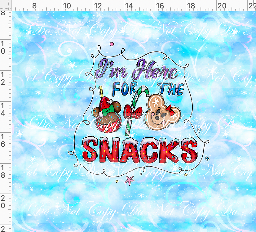 Christmas Mouse Favorite Doodles-Panel-Blue-Snacks-adult