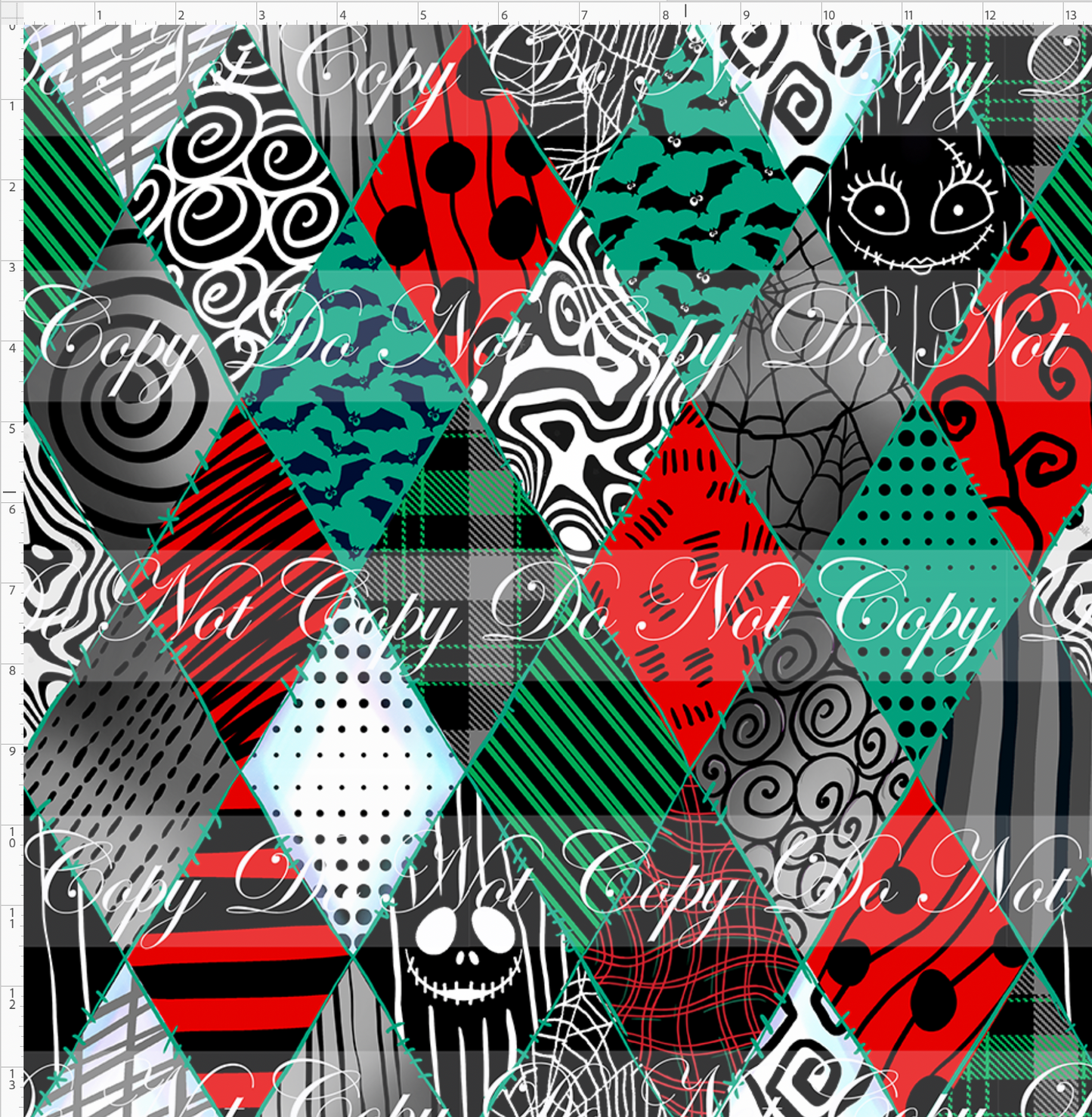 Christmas Town-Argyle Patches-Large Scale
