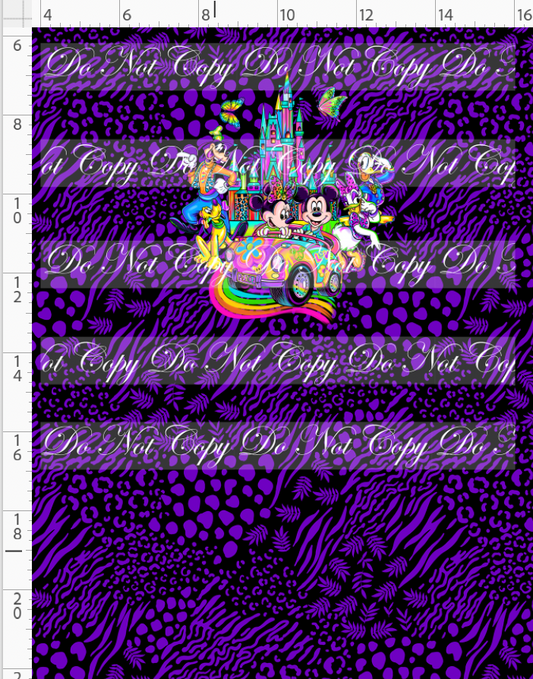 RETAIL LISTING: Colorful Kingdom - panel - purple leopard - everyone - CHILD