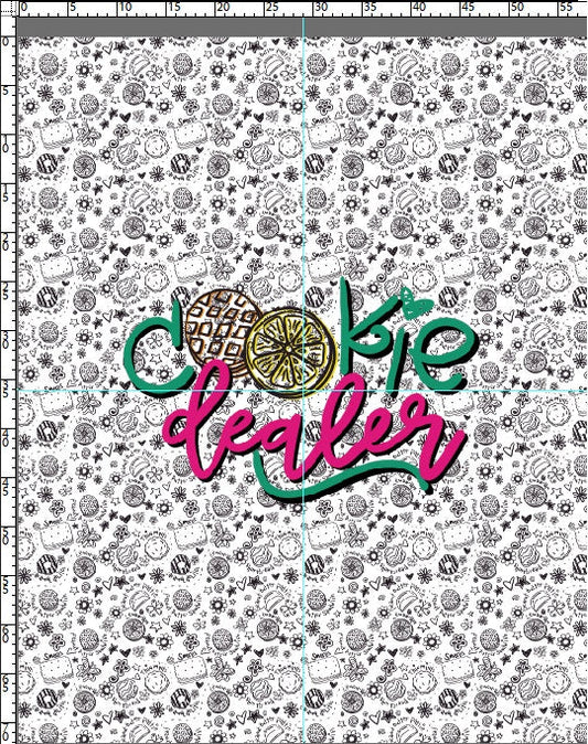 Cookie Dealer Doodles - Full Size Blanket Panel 58W x 72H