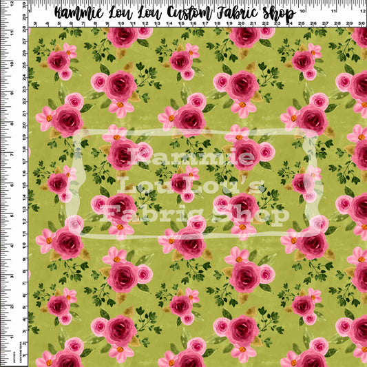 Country Roads - Green Floral