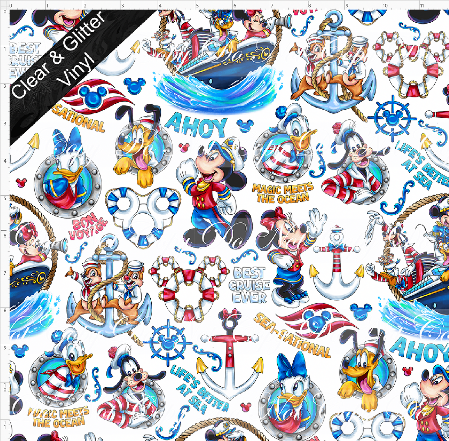 Cruise into Magic-Main-characters and words-CLEAR &GLITTER VINYL-regular scale