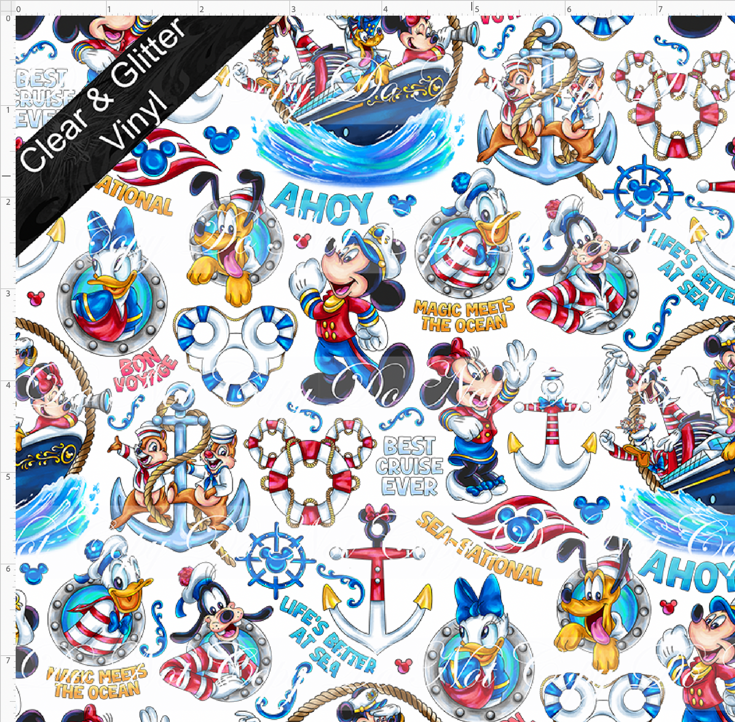 Cruise into Magic-Main-characters and words-CLEAR &GLITTER VINYL-small scale