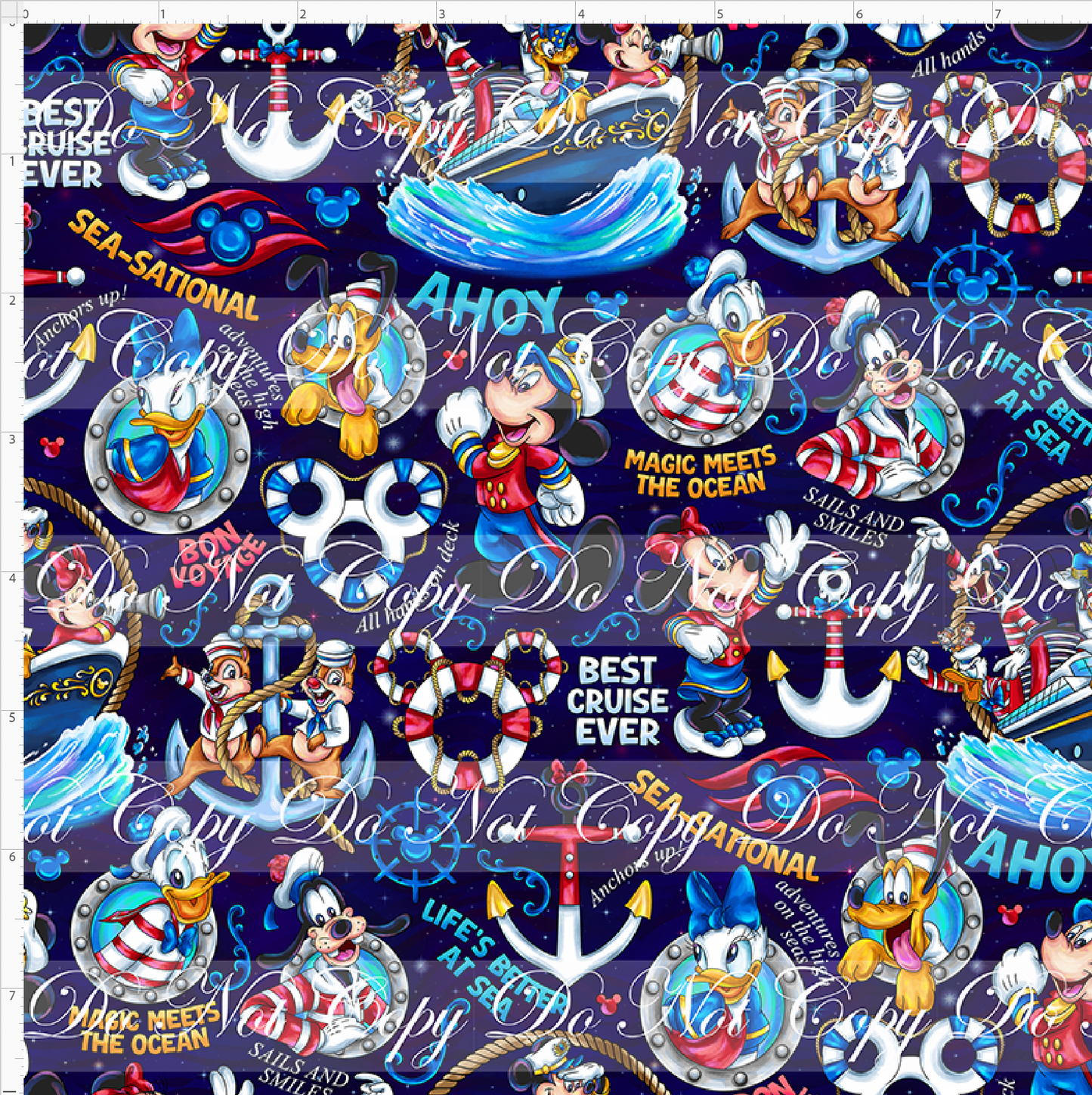 Cruise into Magic-Main-characters and words-Navy-small scale