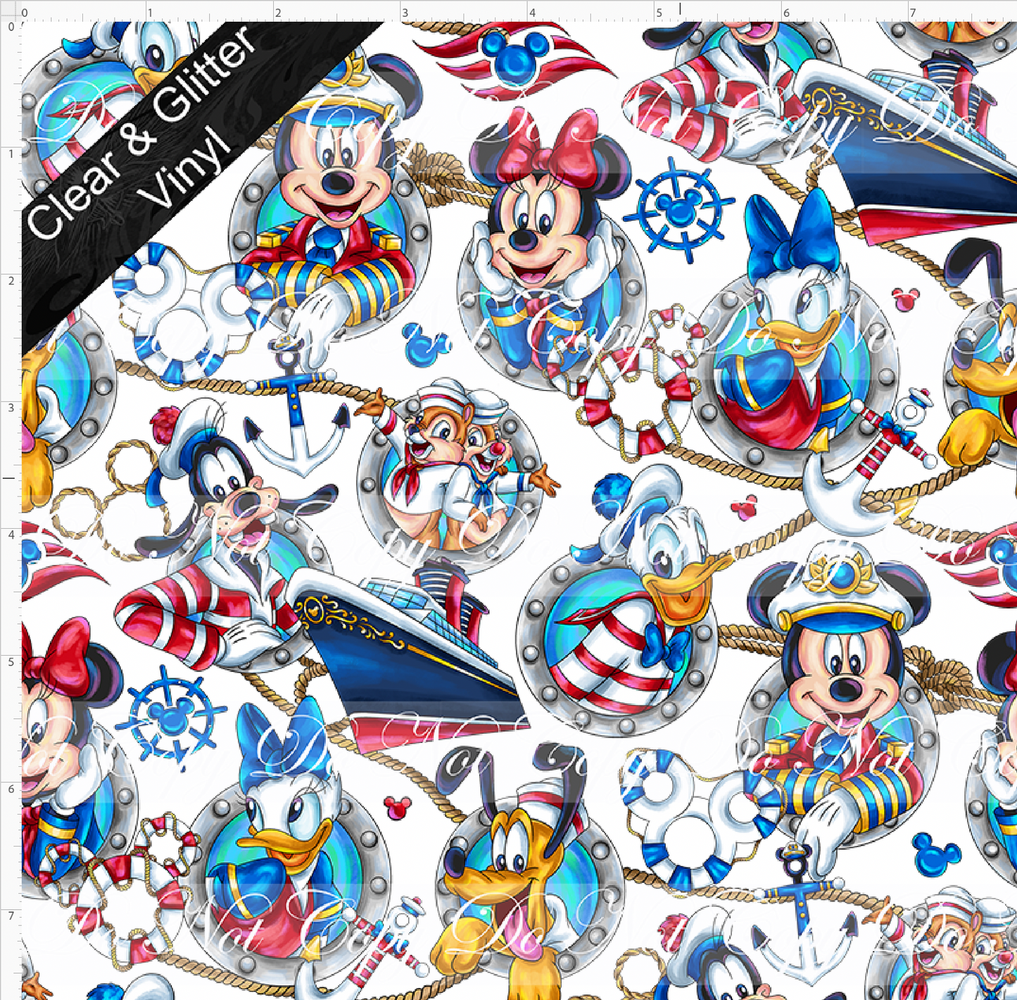 Cruise into Magic-Main-characters in port frames-CLEAR &GLITTER VINYL-regular scale
