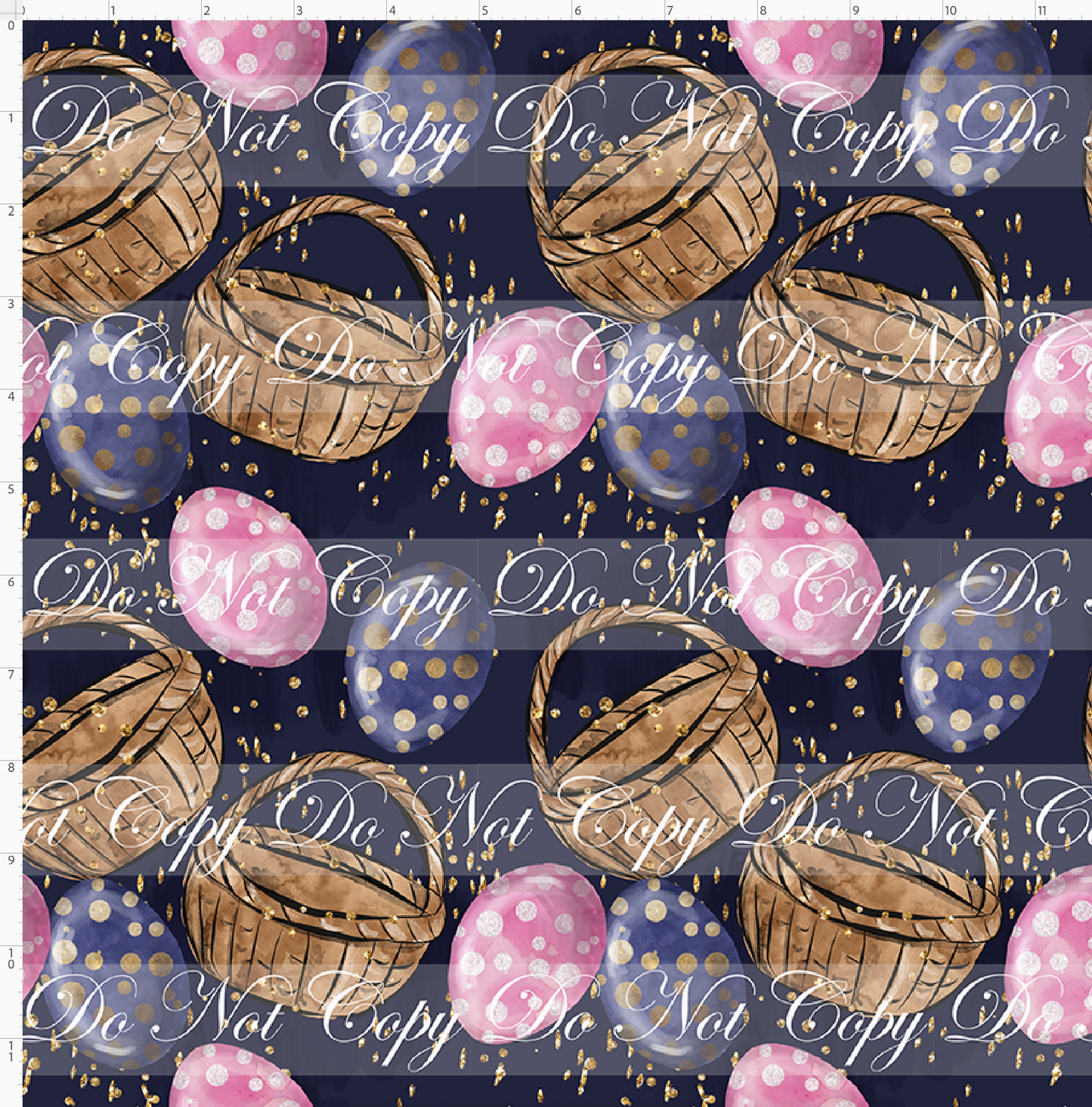 Easter Wonderland - Egg & Basket Toss on Navy